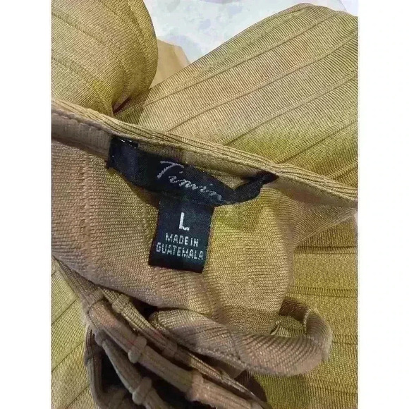 Lace up tan dress Sz Large - Picture 3 of 3